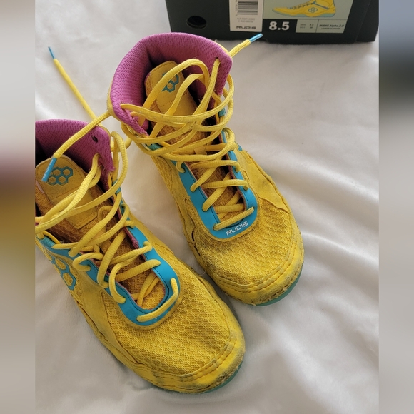 COPY - Rudis alpha 2.0 lemon slushie wrestling shoe, size 8.5 - Picture 10 of 10